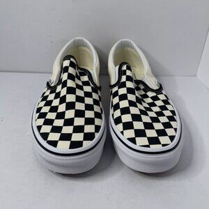VANS Checkered Classic Slip-on Skate Shoes Sneaker gum sole Men's 6.5 Women's 8